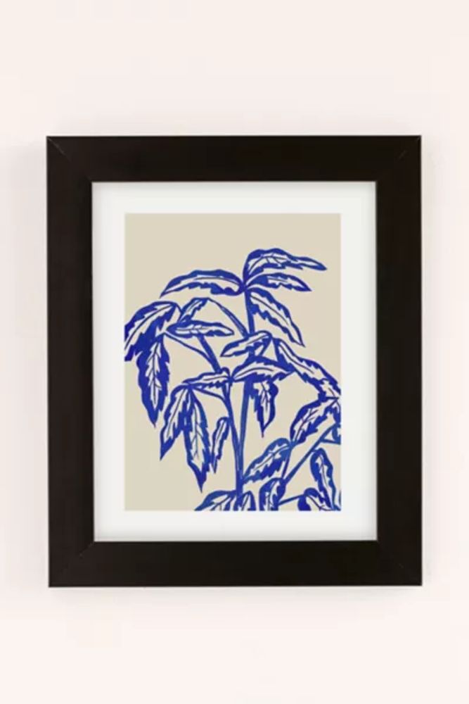 Superblooming Minimal Blue Plant Art Print