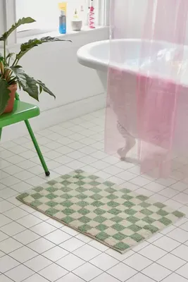 Checkerboard Bath Mat