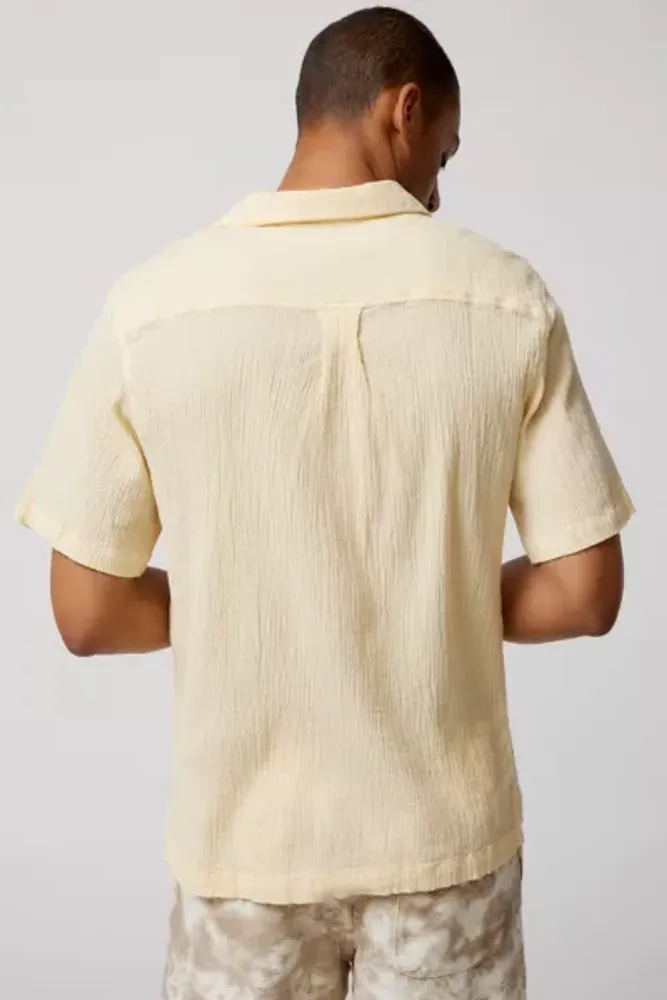Crinkle Cotton Easy Short-Sleeve Shirt