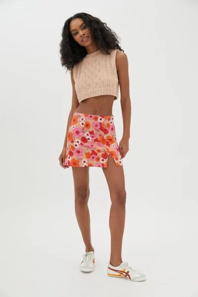 UO Rosie Notched Pelmet Mini Skirt