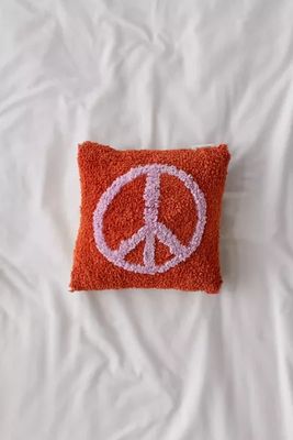 Peace Tufted Mini Throw Pillow