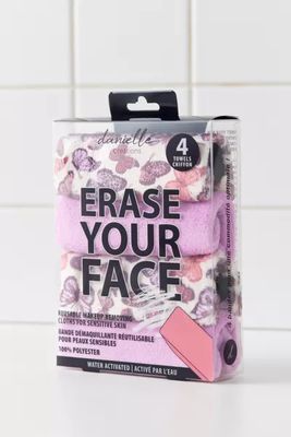 Danielle Creations Erase Your Face Reusable Makeup Removing Cloth 4-Pack