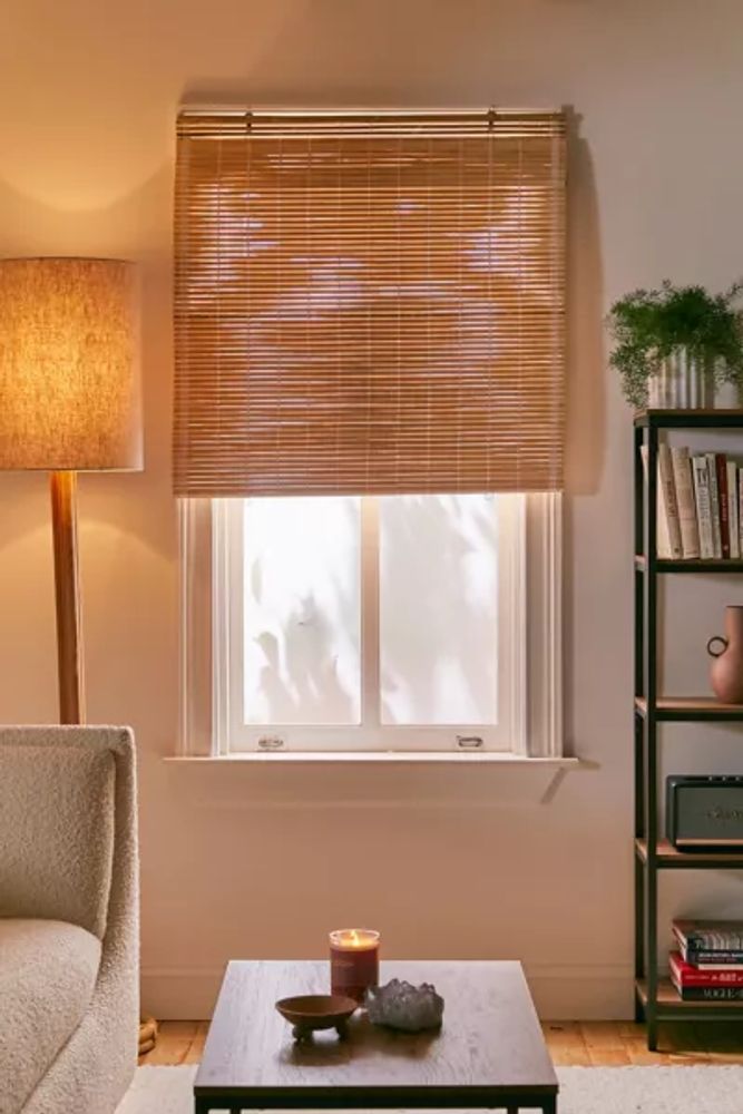 Burnt Bamboo Cordless Window Shade