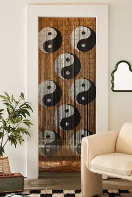 Yin Yang Bamboo Beaded Curtain