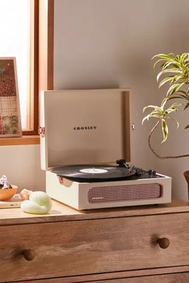 Crosley UO Exclusive Cream Rose Gold Voyager Bluetooth Record Player