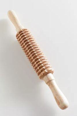 Kowua Handicrafts Wooden Ribbed Body Massage Roller