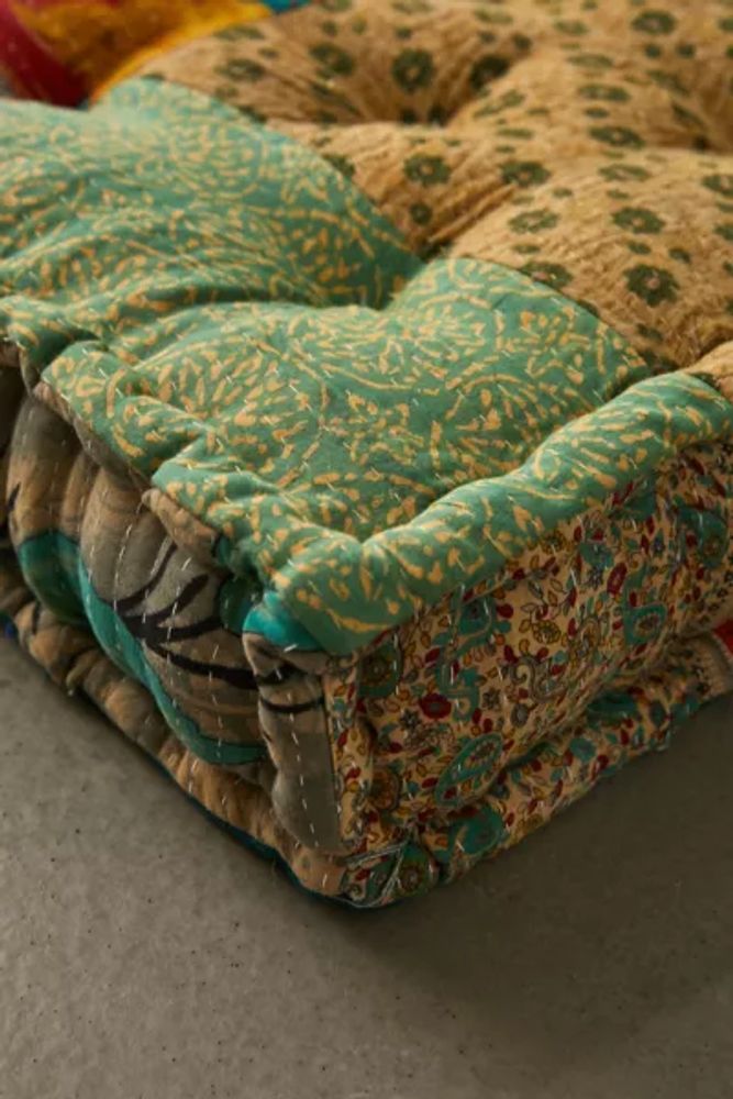 Urban Renewal One-Of-A-Kind Kantha Floor Pillow