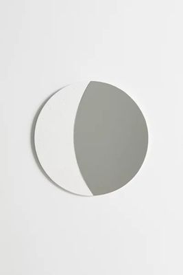 Textured Crescent Moon Wall Mirror