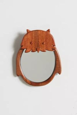 Owl-Shaped Wall Mirror