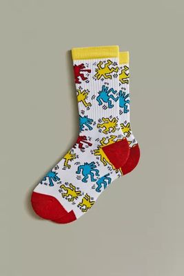 Keith Haring Allover Print Crew Sock