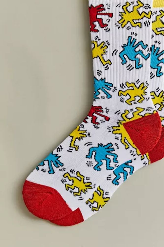 Keith Haring Allover Print Crew Sock