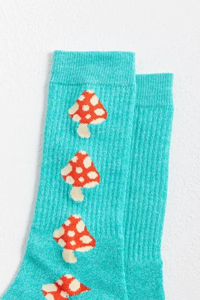 Mushroom Pattern Crew Sock
