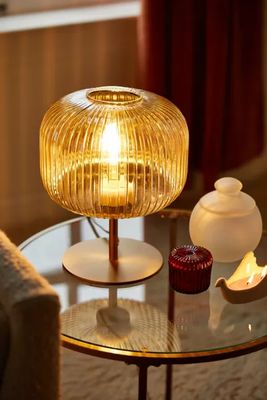 Textured Glass Table Lamp