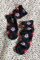 Quilted Floral Crew Sock