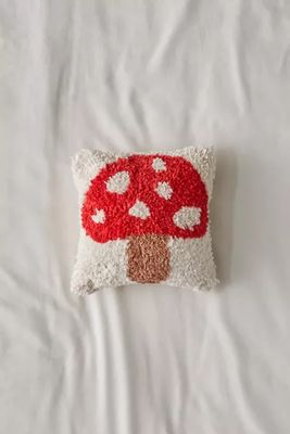 Mushroom Mini Tufted Throw Pillow