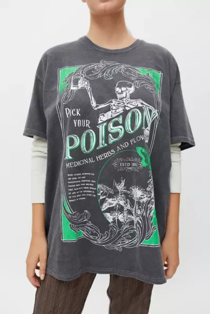 Poison Skeleton T-Shirt Dress