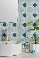 Schatzi Brown Retro Jumbo Daisy Removable Wallpaper