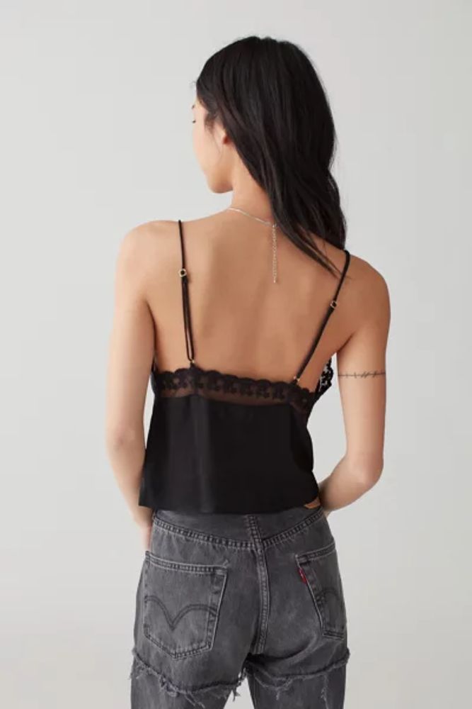 CAMI NYC Eilian cropped twill and corded lace tapered pants