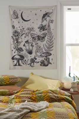 Mushroom Butterfly Tapestry