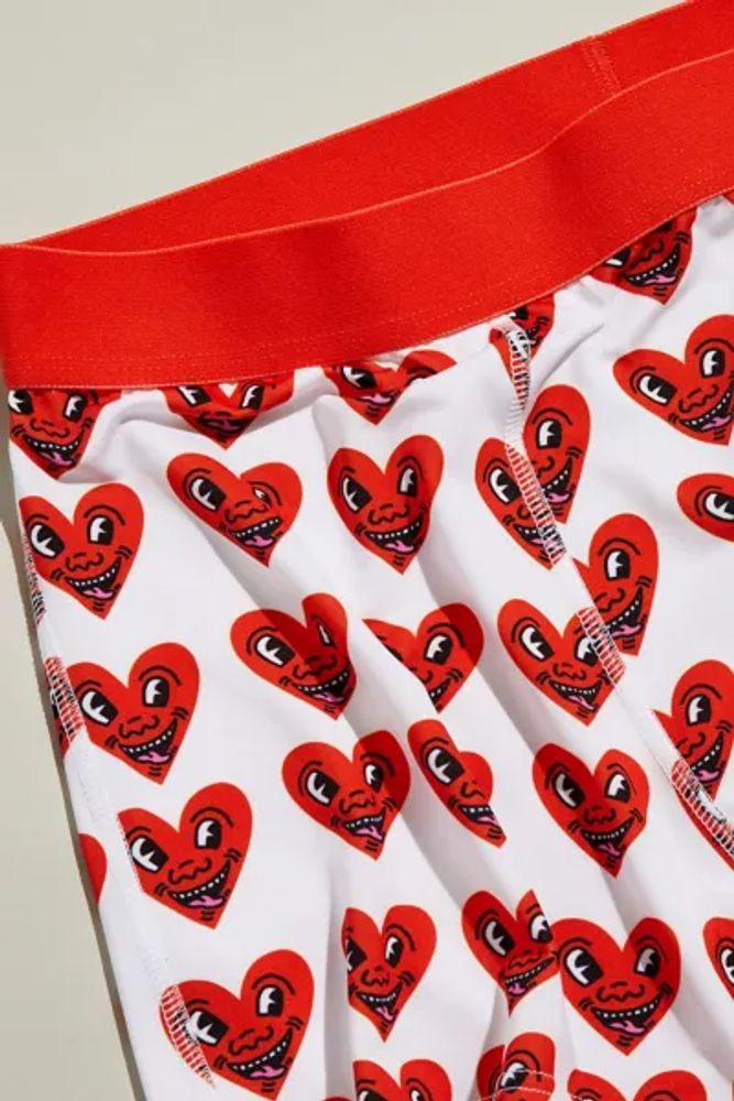 Keith Haring Hearts Allover Pattern Boxer Brief