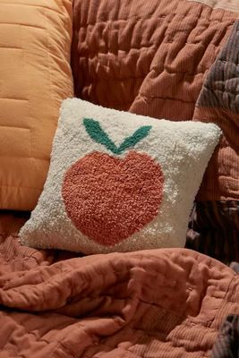 Peaches Tufted Mini Throw Pillow