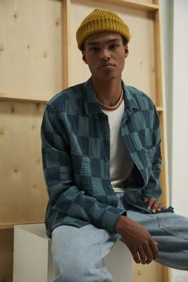 UO Double Cloth Check Overshirt