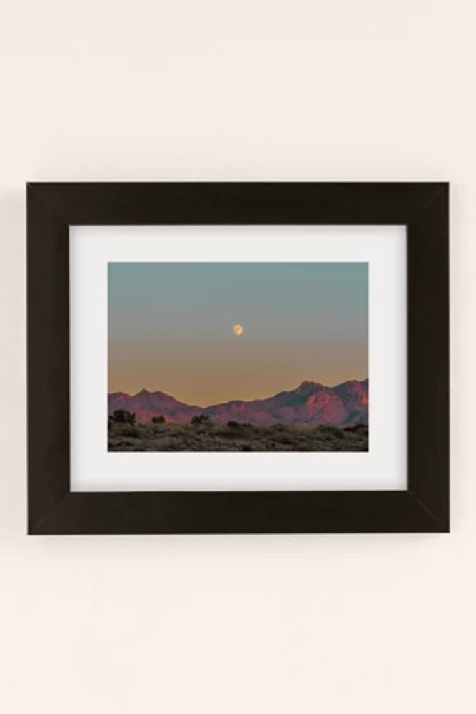 desertxpalm Sunset Moon Ridge Art Print