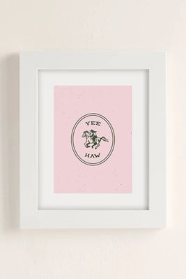 Emma Boys Yee Haw Pink Art Print