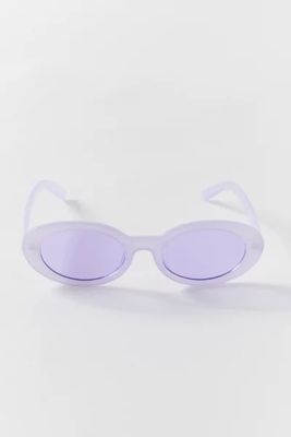 Tabby Plastic Oval Sunglasses