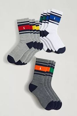 Polo Ralph Lauren Multi Stripe Crew Sock 6-Pack