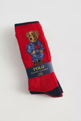 Polo Ralph Lauren Denim Bear Crew Sock 2-Pack
