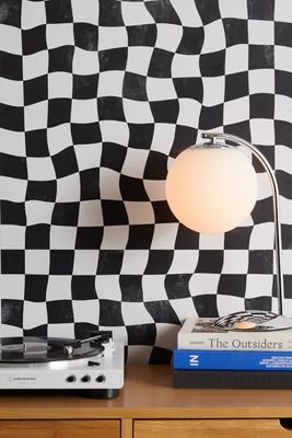 Avenie Warped Checkerboard Removable Wallpaper
