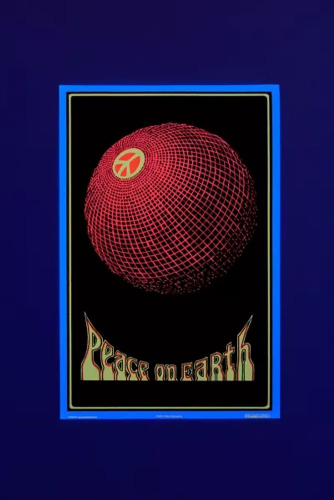 Peace On Earth Blacklight Poster