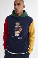 Urban Outfitters Polo Ralph Lauren Bear Logo Colorblock Hoodie Sweatshirt |  The Summit