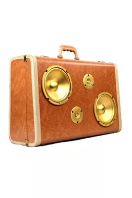 BoomCase One-Of-A-Kind Golden Child Bluetooth Suitcase Speaker
