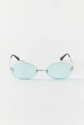 Regan Rimless Icon Oval Sunglasses