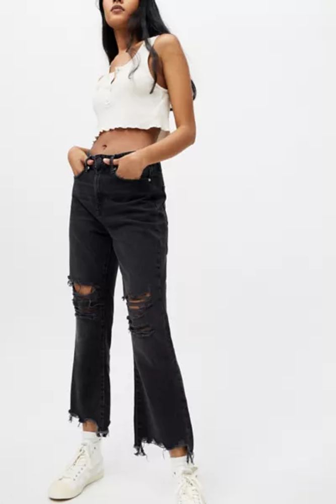 BDG Wilco High-Waisted Cropped Flare Jean