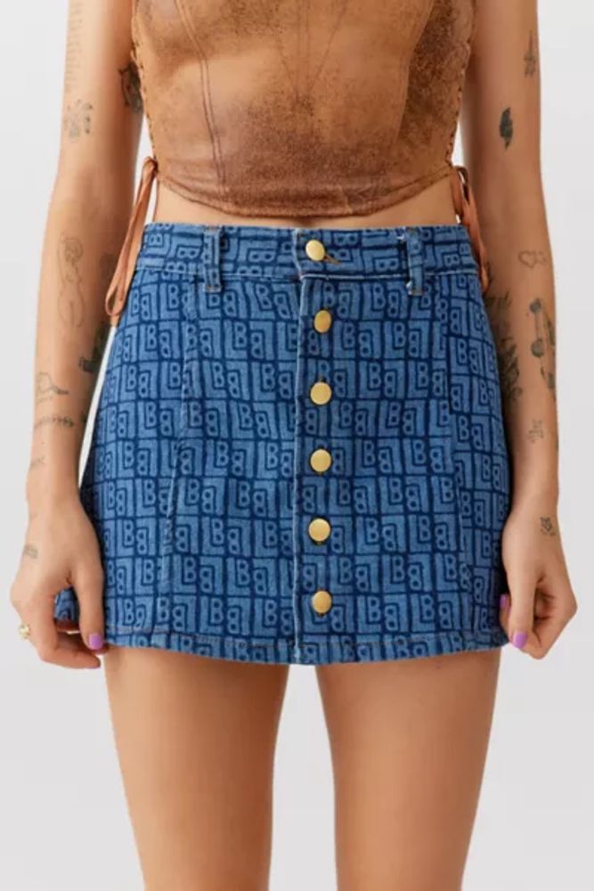 Urban Outfitters Wrangler Printed Denim Mini Skirt | The Summit