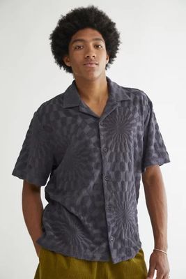 UO Textured Warped Check Shirt
