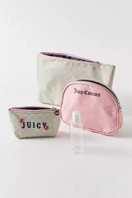 Juicy Couture Checkerboard Cosmetic Bag Set