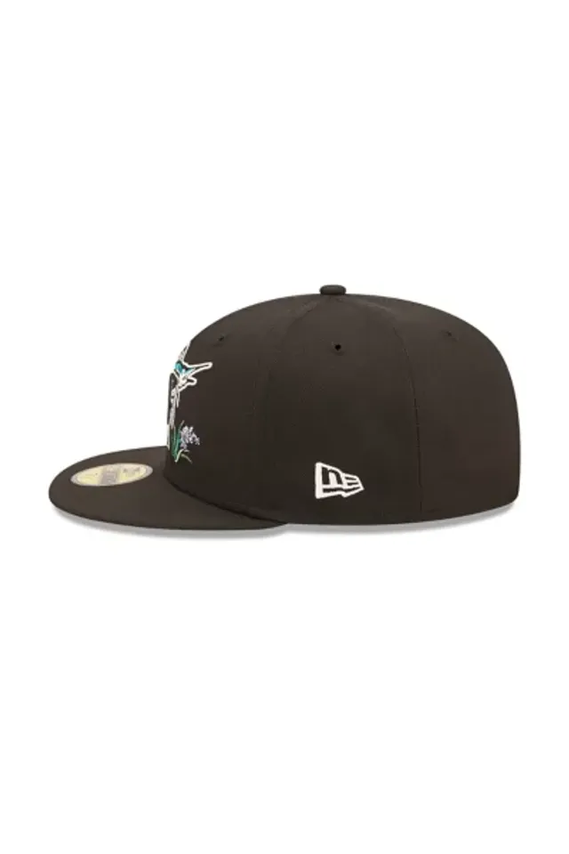 New Era 59FIFTY Florida Marlins Floral Watercolor Fitted 7 1/2 / Black