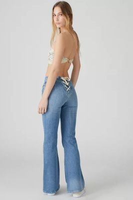 BDG Lace-Up Flare Jean