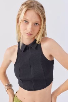 UO Harlie Collared Cropped Top