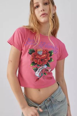 Ed Hardy UO Exclusive Roses Baby Tee