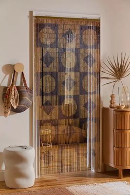 Geo Bamboo Beaded Curtain
