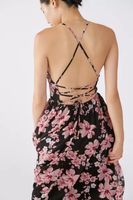 Kiss The Sky Floral Strappy-Back Maxi Dress