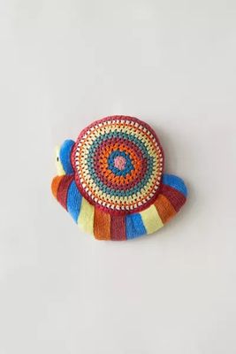 Crochet Snail Throw Pillow
