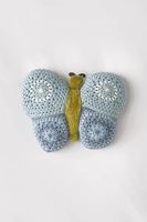 Crochet Butterfly Throw Pillow
