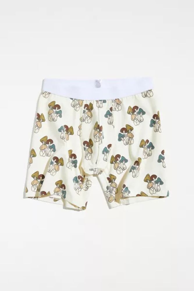 Urban Outfitters Mushroom Allover Print Fitted Boxer Short