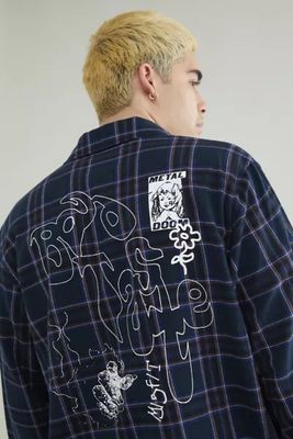 M/SF/T Graphic Flannel Overshirt